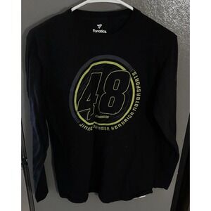 Jimmie Johnson Black Long Sleeve Shirt Size Medium Hendrick Motorsports